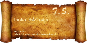 Tanka Sándor névjegykártya