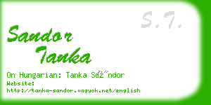 sandor tanka business card